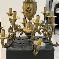 لوستر ۶ شاخه برنز اصل شبک و بسیار زیبا