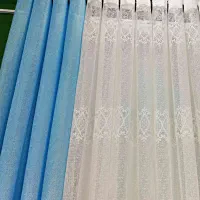 شگفتانگیزتر از تصورت. پرده اسلپ لیوما آبی CL23|پرده، رانر، رومیزی|ساری, |دیوار