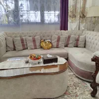 مبلمان استیل کلاسیک۹نفره با جلو مبلی ومبل ال چستر|مبلمان خانگی و میز عسلی|شهریار, شهریار|دیوار