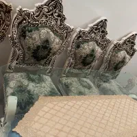 مبل سلطنتی ۷ نفره غذاخوری ۸ نفره و بوفه و جلو مبلی|مبلمان خانگی و میز عسلی|میاندوآب, |دیوار