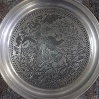 سینی مسی قدیمی قلمزنی شده|کلکسیون اشیاء عتیقه|بیرجند, |دیوار