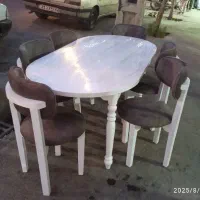 نهارخوری 6نفره کمجا میز بیضی|میز و صندلی غذاخوری|اراک, |دیوار