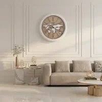 ساعت دیواری آرام گرد سیتی زن گلد|ساعت دیواری و تزئینی|تبریز, |دیوار