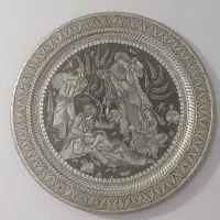سینی مسی قلمکاری دستساز قطر ۶۰ سانت