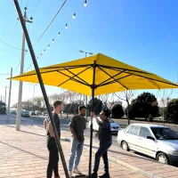 چتر پایه وسط فلزی طرح مربع|کوهنوردی و کمپینگ|کاشان, مفتح|دیوار