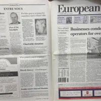 روزنامه خارجی انگلیسی عکاسی گلفروشی طراحی دیزاین