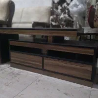 میز تی وی سیاه و رنگ چوب