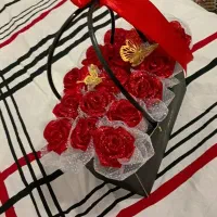 باکس گل رز روبانی|گل مصنوعی|شیراز, میانرود|دیوار