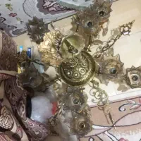 لوستر برنجی ۱۰ شاخه سنگین|لوستر و چراغ آویز|پاکدشت, پاکدشت (مامازند)|دیوار