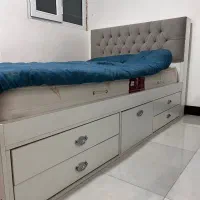 تخت خواب ۱/۵ نفره نو|تخت و سرویس خواب|محمدیه-قزوین, |دیوار