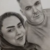 هدیه طراحی چهره سیاه قلم