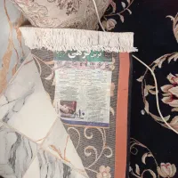 قالی12متری زمینه سرمه ای سالم سالم در حد نو