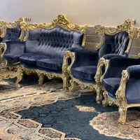 مبل استیل ۹ نفره + میز ناهارخوری ۶ نفره ست|مبلمان خانگی و میز عسلی|کاشان, ۲۲ بهمن|دیوار