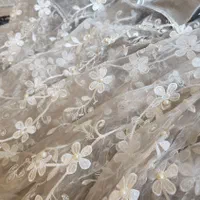 بیشتر از ده متر پارچه پرده ای مرواریددوزی فقط ۲/۵|پرده، رانر، رومیزی|تهران, نیروی هوایی (پیروزی)|دیوار