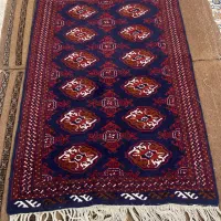قالیچه دستباف نو ترکمن سرمه ای خاص