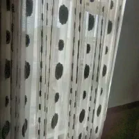 پرده حریر طرح دار