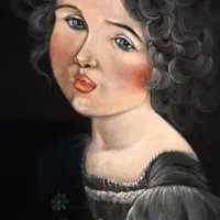 تابلو نقاشی رو پارچه مخمل و روی بوم