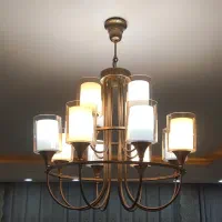 دو عدد لوستر دوازده شاخه با لامپ