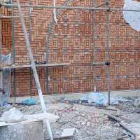 اجرای نما ی اجر نما سنگ سرامیک|خدمات پیشه و مهارت|سامان, |دیوار