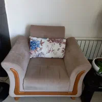 مبل راحتی مخمل ۵نفره کاملا سالم وتمیز|مبلمان خانگی و میز عسلی|باشتین, |دیوار