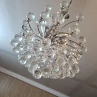 لوستر با با توپ شفاف اتریشی