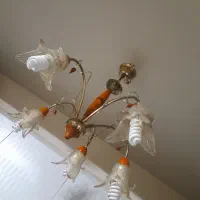 لوستر ۵ شاخه شیشه ای|لوستر و چراغ آویز|تهران, نظامآباد|دیوار