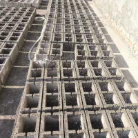 بلوک ته بسته با دستگاه صنعتی، دال بتونی.پایه فنس