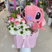 دسته گل باکس گل پایه ترحیم انواع گل رز رنگی