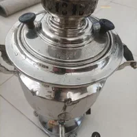 سماور قدیمی  ویک آفتابه قدیمی چدن سالم