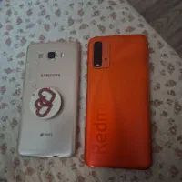 دو گوشی Xiaomi Redmi نارنجی  Samsung Duos طلایی