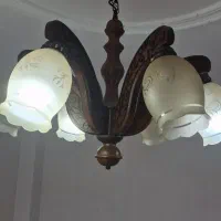 لوستر 6شعله چوبی