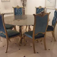 ست مبلمان ۷ نفره استیل با میز نهار خوری ۶ نفره|مبلمان خانگی و میز عسلی|تهران, نیاوران|دیوار