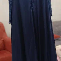 لباس مجلسی ، سورمه ای ، ساتن ابریشمی|لباس|باقرشهر, |دیوار