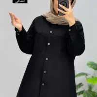 مانتو لینن مشکی