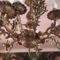 لوستر برنجی|لوستر و چراغ آویز|خاوران, |دیوار