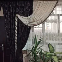 دستک پرده کرم و قهوه ای