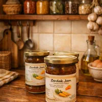 فروش مربای خانگی زردک با خلال پوست پرتغال