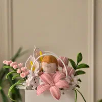 دسته گل ماندگار مخملی|گل مصنوعی|قم, انسجام|دیوار