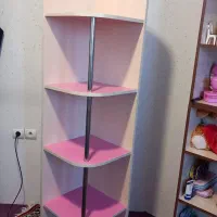 بوفه ۵ طبقه کودک به رنگ صورتی و استخوانی