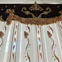پرده همراه با کتیبه و والن بدون زیر پرده
