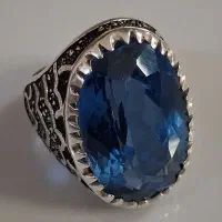 انگشتر نقره توپاز دستساز کلکسیونی