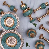 آینه و شمعدان مس وفیروزه|آینه|شیراز, جانبازان|دیوار