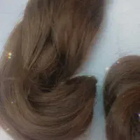 دو دسته مو ۳۰ سانتی سالم خرمایی