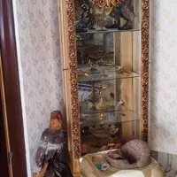 بوفه سلطنتی چوبی میز تلویزیون و ساعت ایستاده