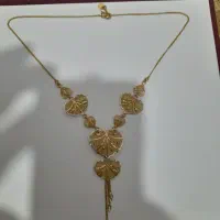 سرویس طلا گوشواره پلاک زنجیر گردنبند