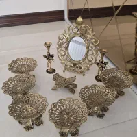 هفت سین و آیینه شمعدان برنجی و دکوریجات برنجی