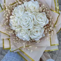 دسته گل روبانی