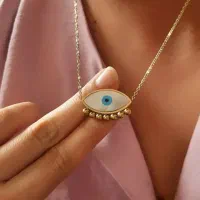 گردنبند چشم نظر/طرح چشم و مژه|بدلیجات|زنجان, |دیوار