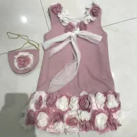 پیراهن دخترانه گلدوزی