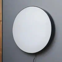 تابلو لایت باکس چلنیوم دایره لوگو سفید یک رو